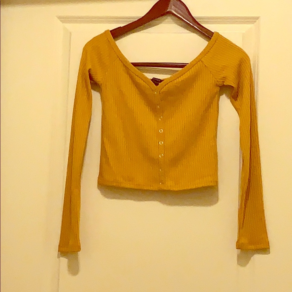 Mustard crop top